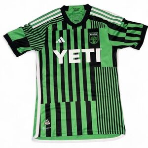 adidas Green and Black Striped Jersey